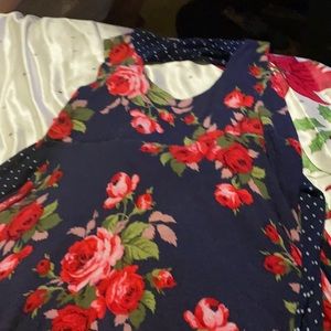 Blue floral mini dress